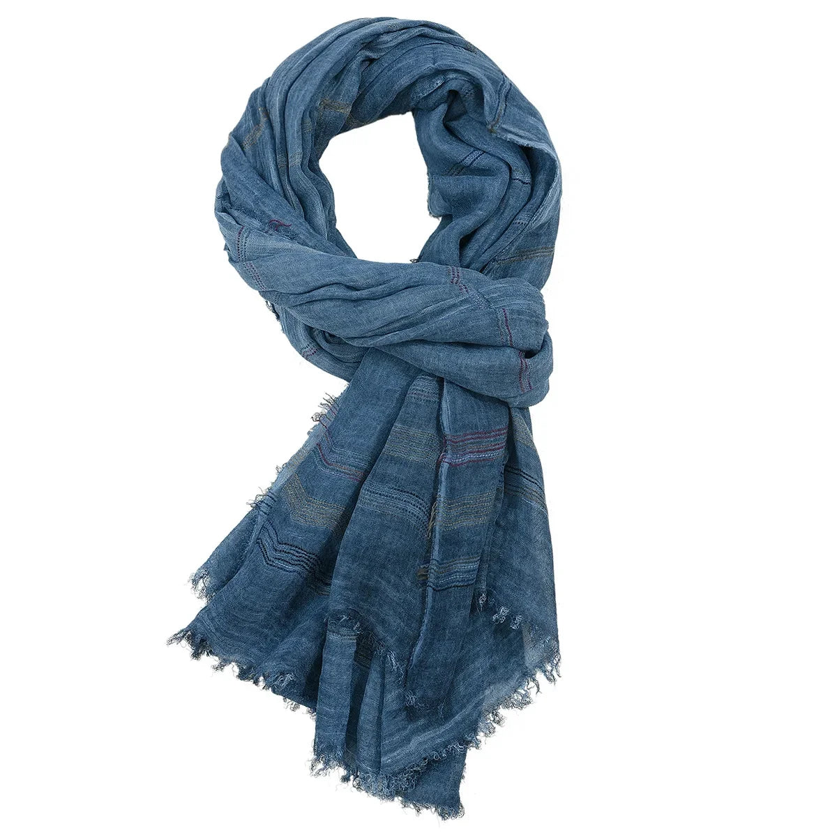 Stylish Striped Long Men's Scarf | Versatile Autumn-Winter Wrap
