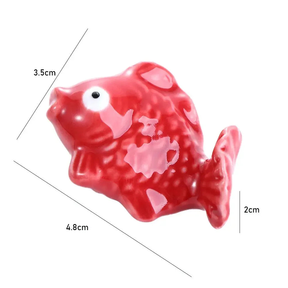 Cute Ceramic Fish-Shaped Chopsticks Holder | Creative Tableware Rack