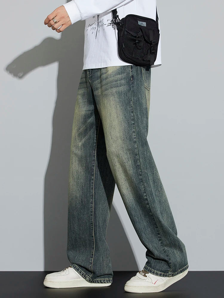 Baggy Men's Wide Leg Jeans | Retro Loose Fit Streetwear Style