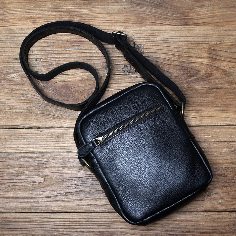 Bandolera de cuero genuino para hombre | Elegante y duradera