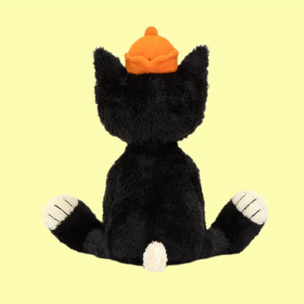 Cute Black and White Cat Plush Doll | Soft Healing Companion Pillow