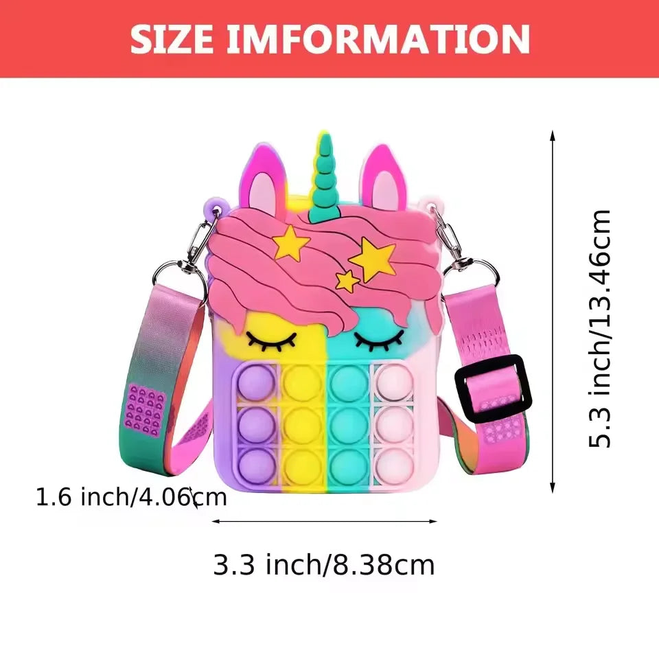 Unicorn Cross Bag - Stress Relief Handbag for Kids and Girls