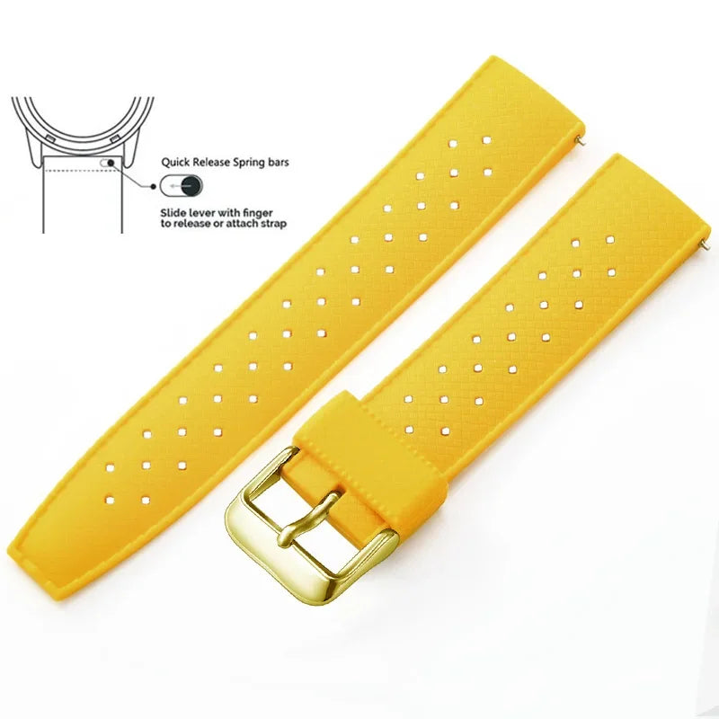 Tropical Silicone Watch Band | Quick Release Rubber Strap