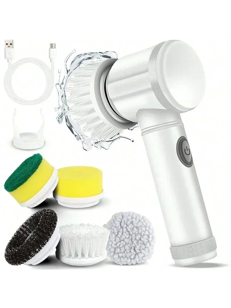 Cordless Electric Spin Scrubber with 5 Brush Heads | Ultimate Cleaning Tool