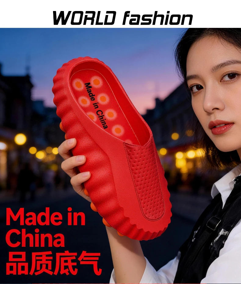 Comfortable Summer Couple Slippers | Massage Particles Slides