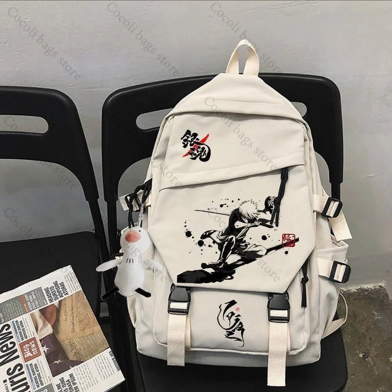 Anime-Inspired Large Capacity Print Backpack for Students