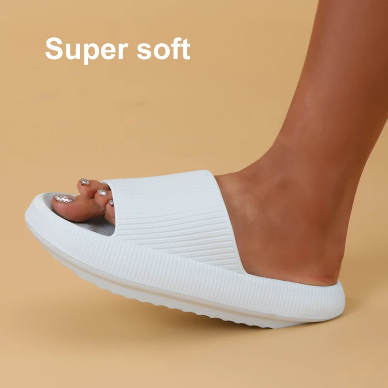 Super Soft Platform Cloud Slippers for Women | Comfy Bathroom Slides
