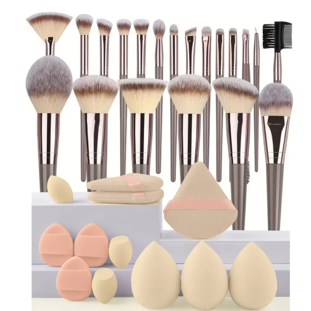 Professional Makeup Brush Set | Fluffy Foundation & Blending Tools