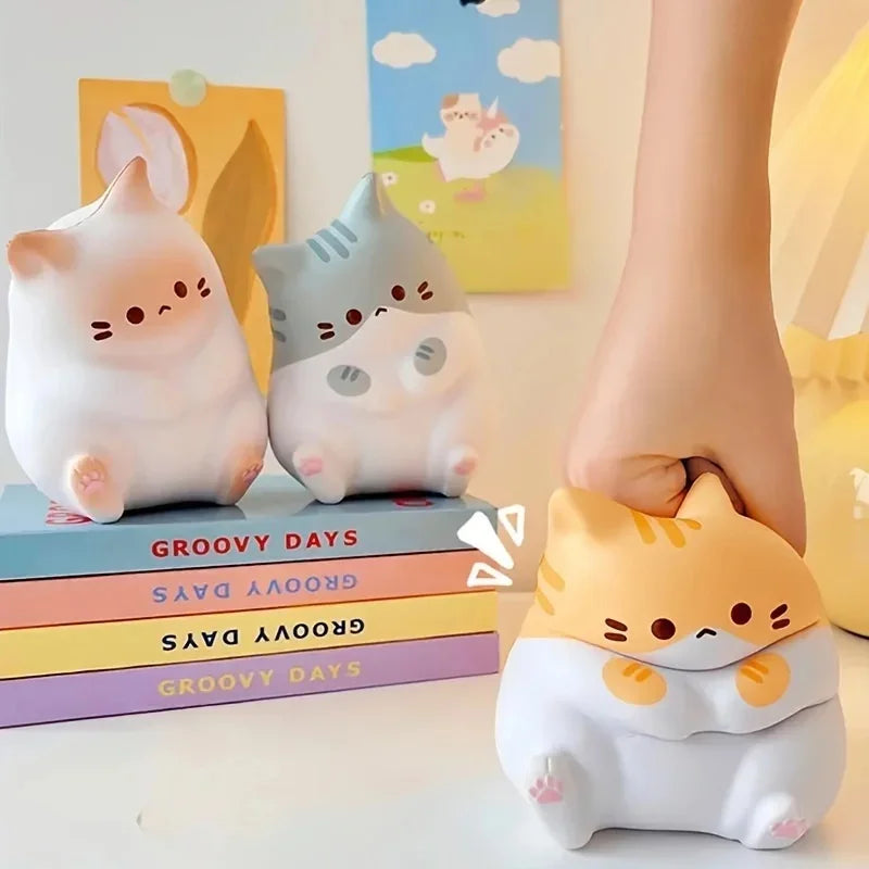 Soft Cartoon Cat Pop Fidget Toy | Stress Relief for All Ages