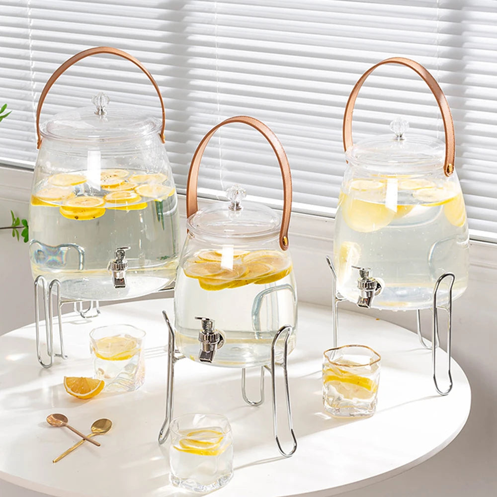Large Capacity Summer Cold Water Kettle with Tap | Versatile Beverage Dispenser