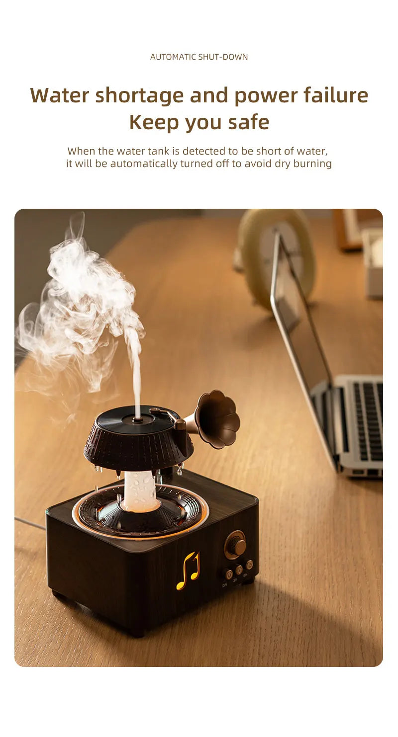 Rotating Raindrop Humidifier | Retro Aroma Diffuser with Lights