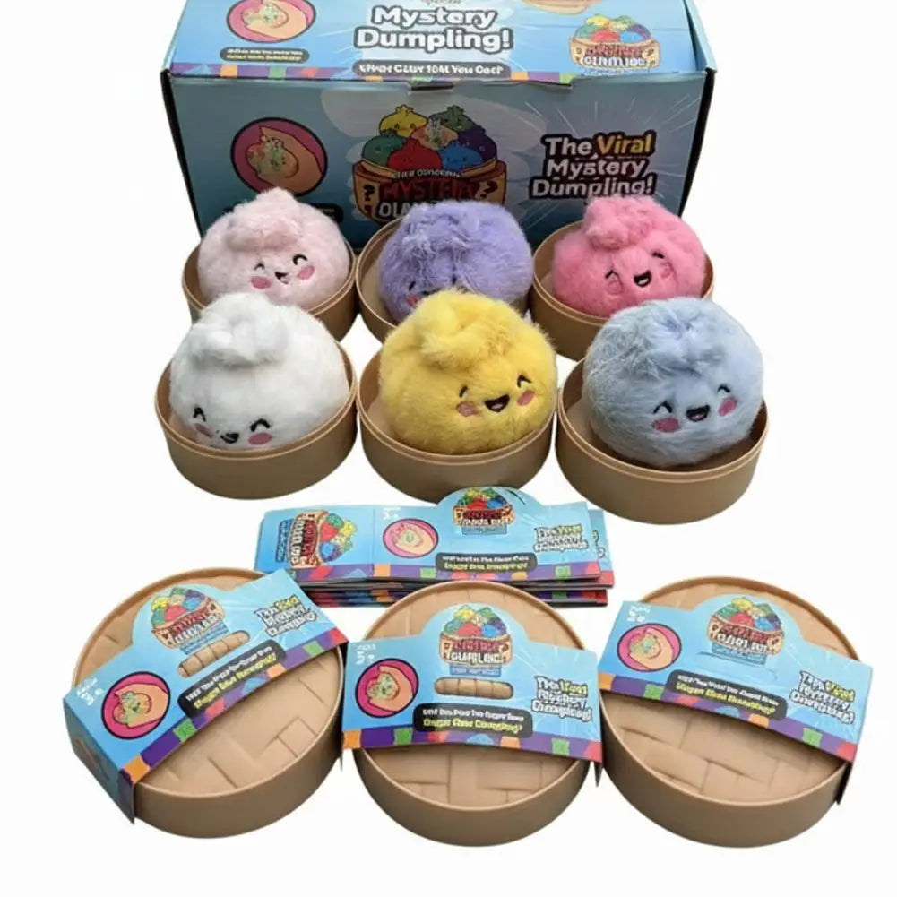 Stress-relieving Dumpling Series Blind Box Cute Fluffy Dumpling Stuffed Toy, Random Color Soft Plushie Collectible Surprise Gift