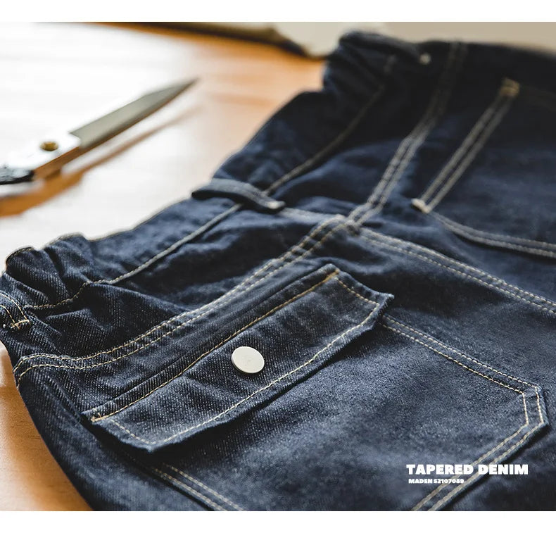 Men's Retro Baggy Denim Jeans | Wide Leg Casual Trousers