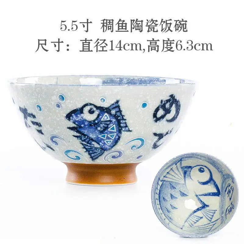 Cute Animal Ceramic Bowls | Adorable Lucky Cat Rice Bowl