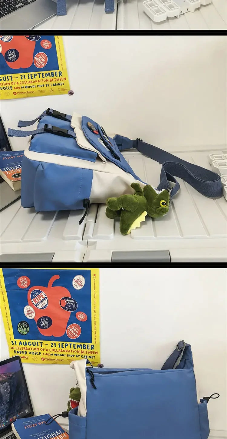 Bandolera de hombre moderna de gran capacidad | Ideal para estudiantes