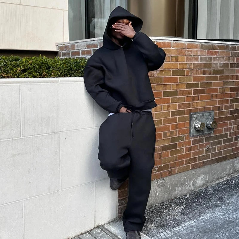 Men's Solid Color Hoodies | Casual Gothic Sweatshirt for All Seasons
