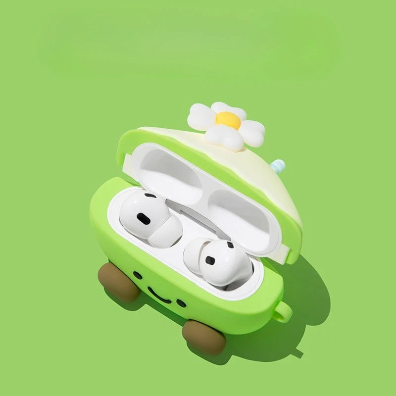 Funda de auriculares Kawaii con diseño de coco | Bonita funda de silicona para AirPods