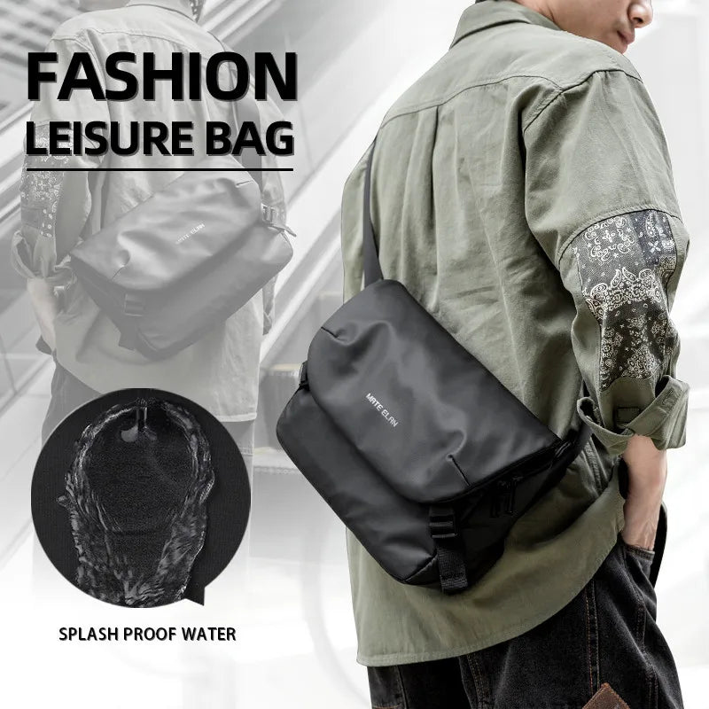 Waterproof Minimalist Men's Crossbody Messenger Bag for Travel