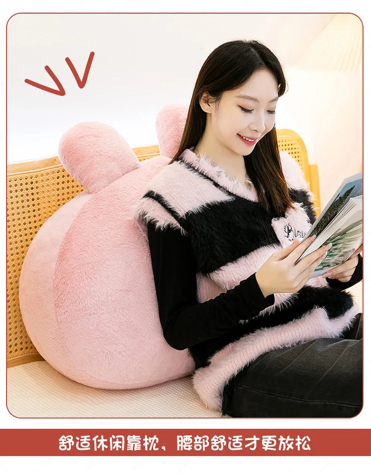 Large Pink Rabbit Plush Toy | Funny Expression Kids Stuffed Animal