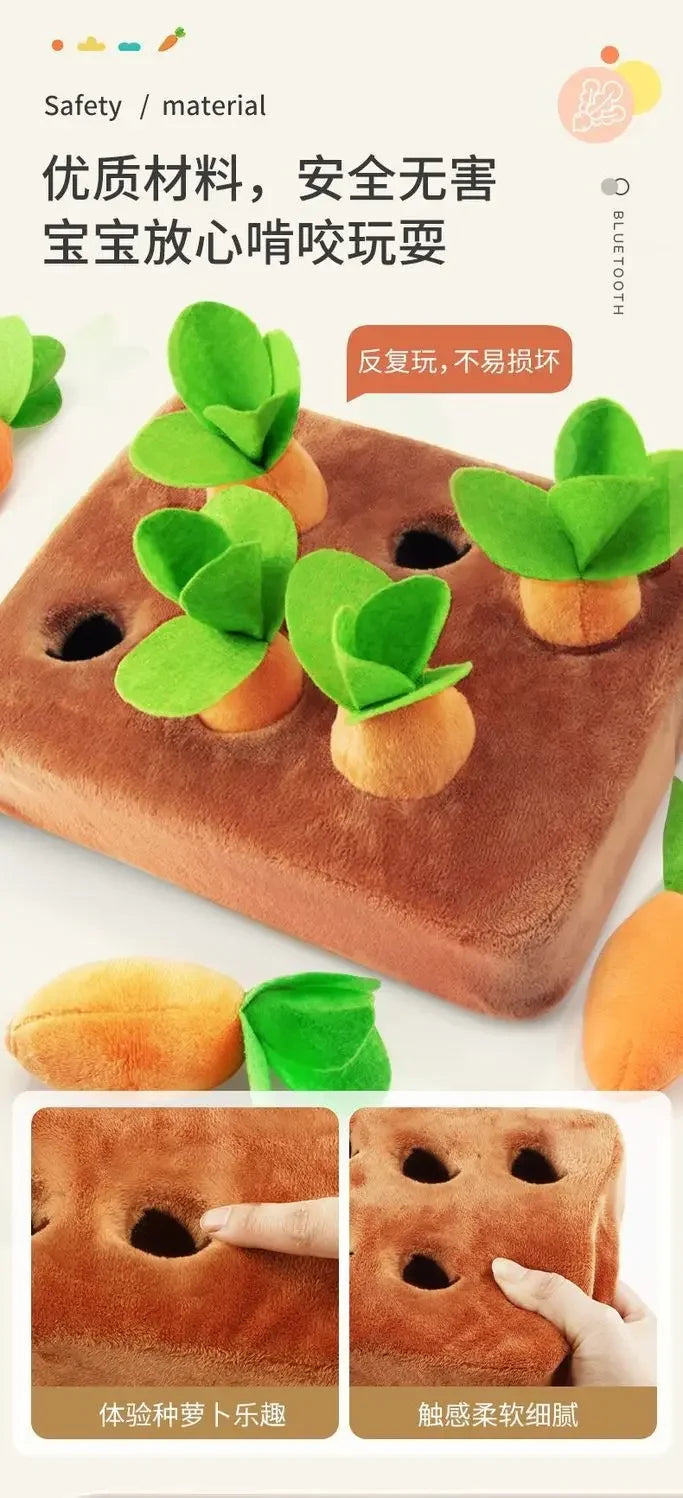 Educational Baby Plush Carrot & Radish Interaction Toy