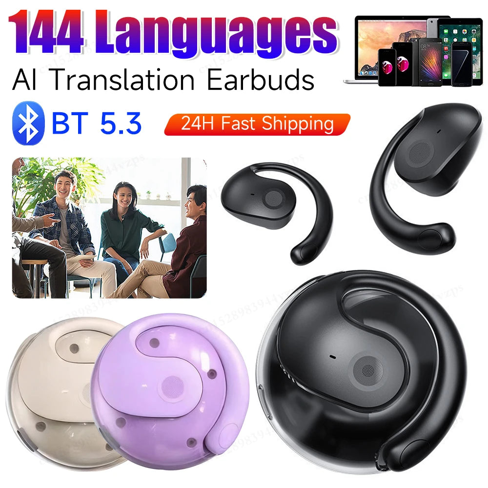 Real-Time Language Translation Bluetooth Headphones | Waterproof Earbuds