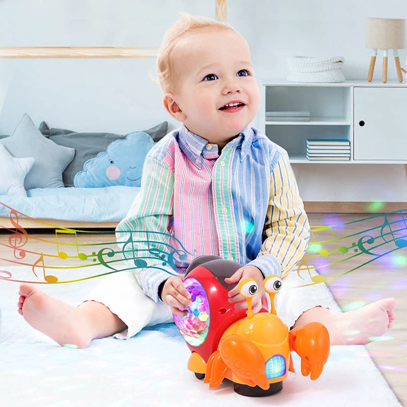 Interactive Musical Crawling Crab Toy for Baby Development