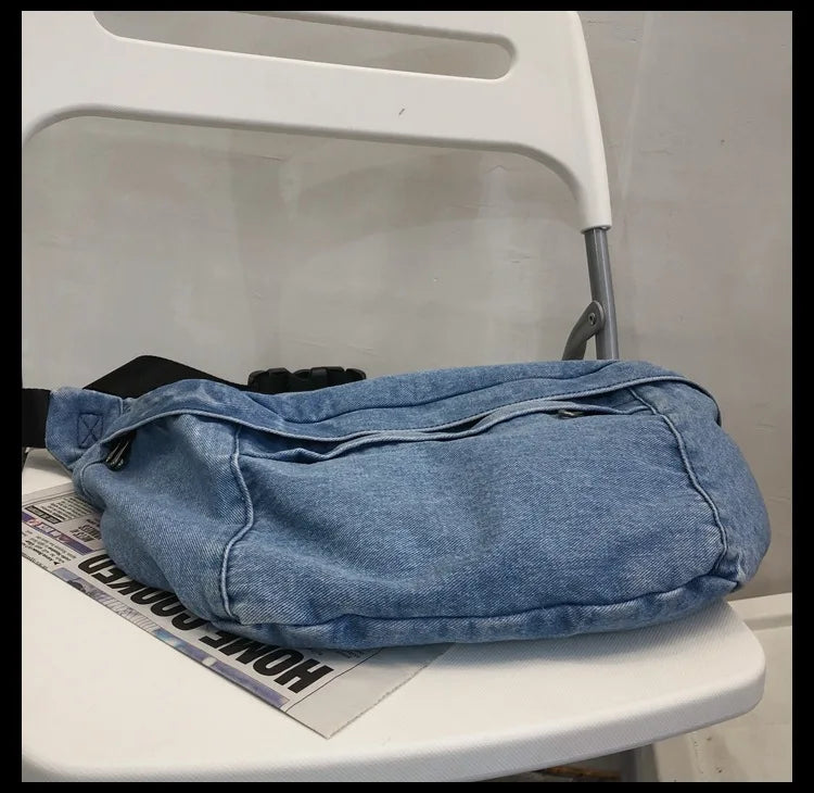 High Quality Denim Waist Bag | Stylish Crossbody Fanny Pack