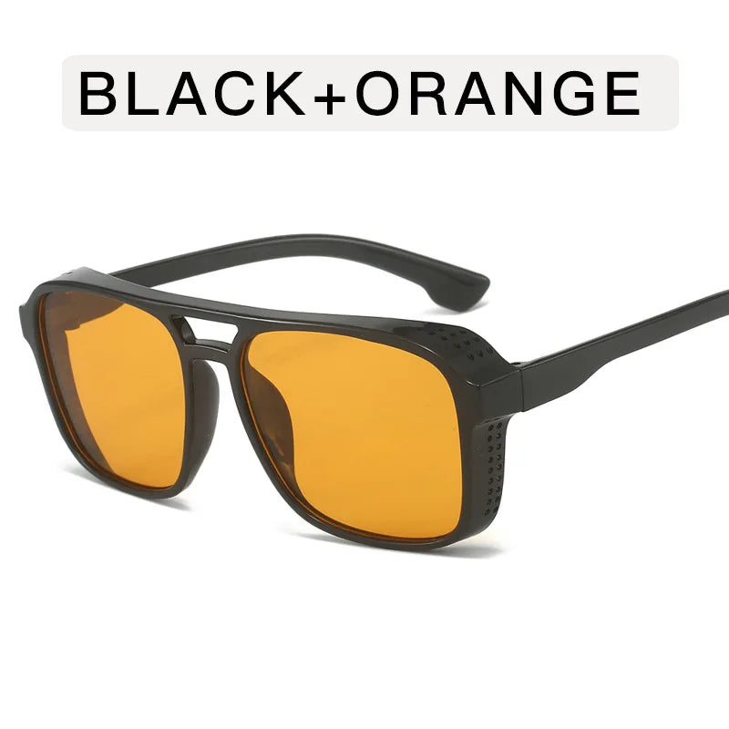 Classic Steampunk Style Sunglasses | Retro Square Sunglasses