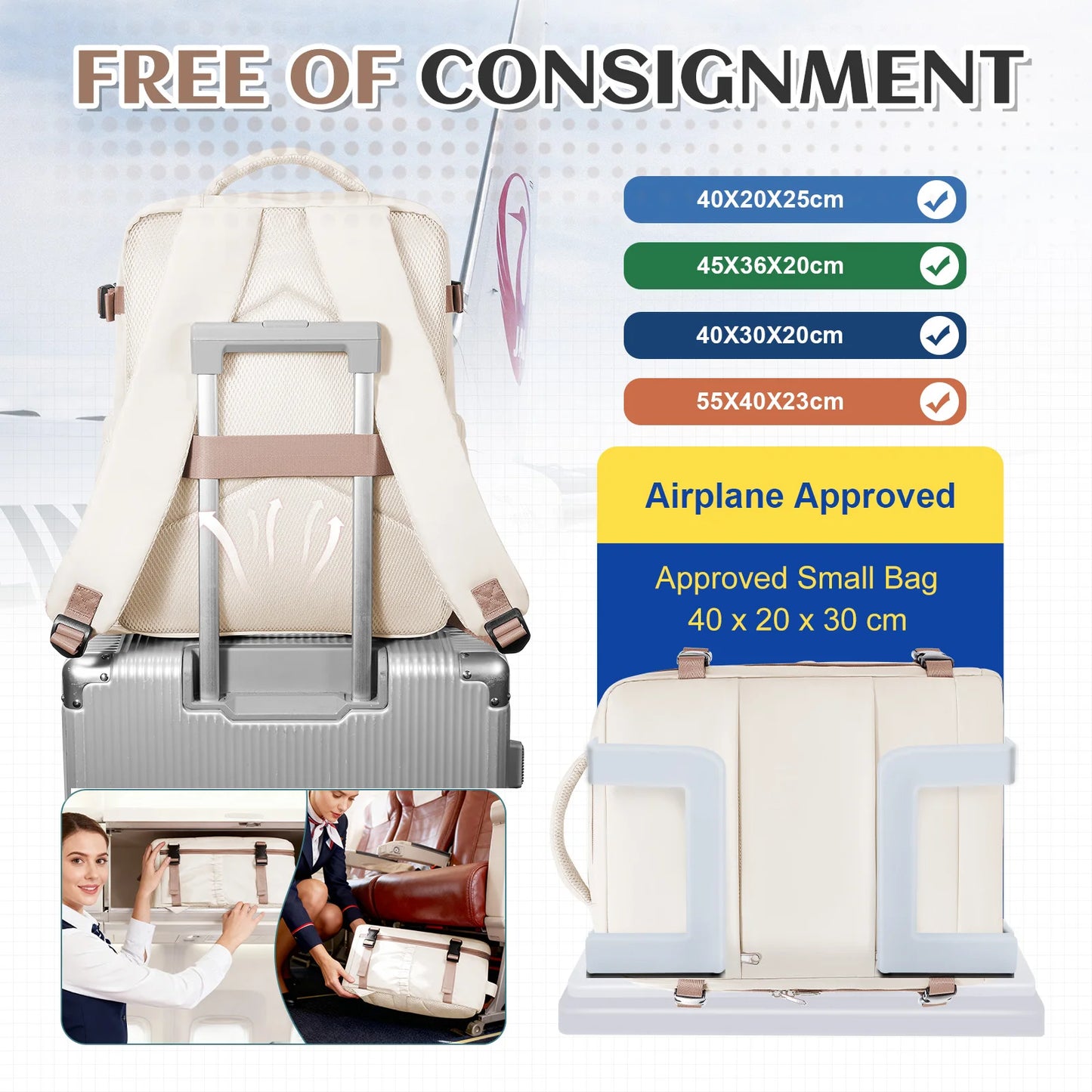 Convenient Under Seat Travel Backpack | Ideal for Adventures
