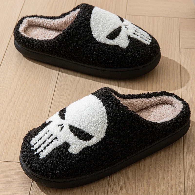 Women's Cartoon Halloween Plush Slippers | Cozy Indoor House Shoes