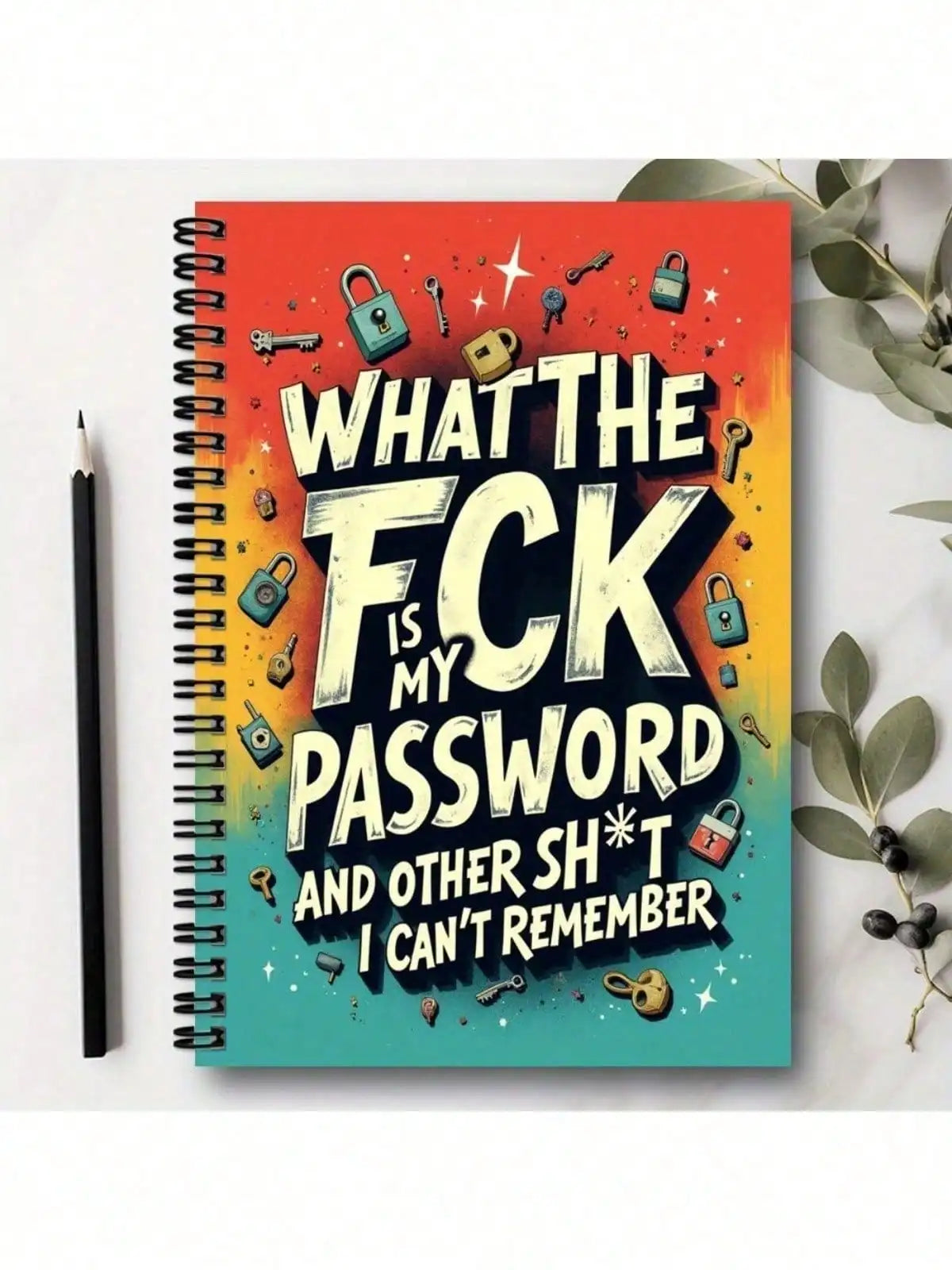 Spiral Password Notebook | Secure Internet Login Keeper