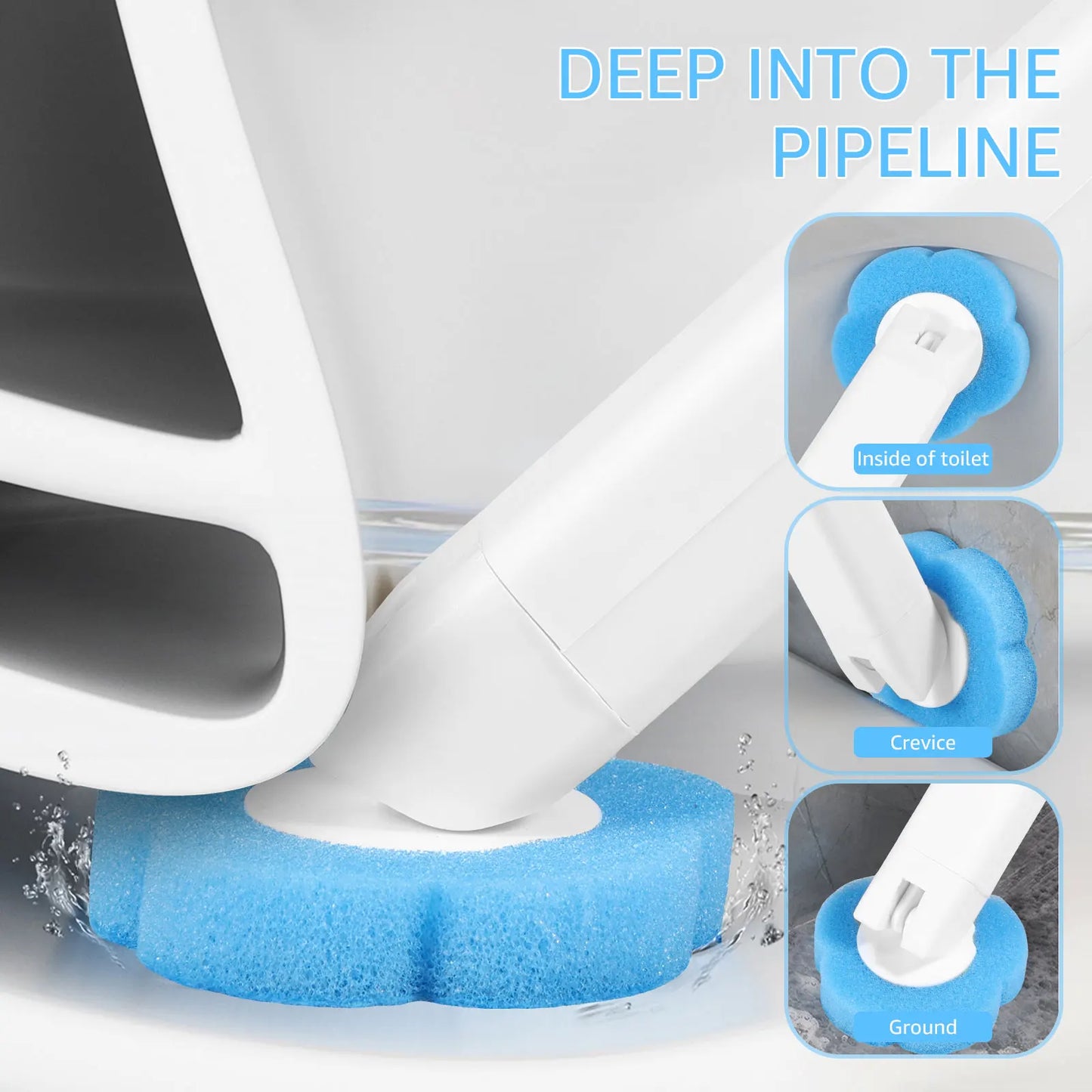 18/36Pcs Toilet Brush with Disposable Heads | Ultimate Bathroom Cleaner