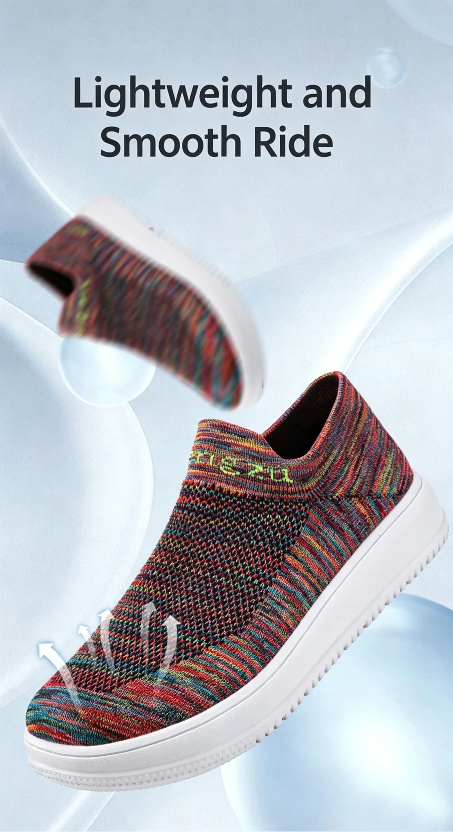 Unisex Wide Foot Sports Shoes | Breathable Slip-On Walking Sneakers