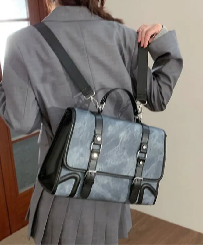 Chic Women's Preppy Backpack | Trendy Leather Handle Schoolbag