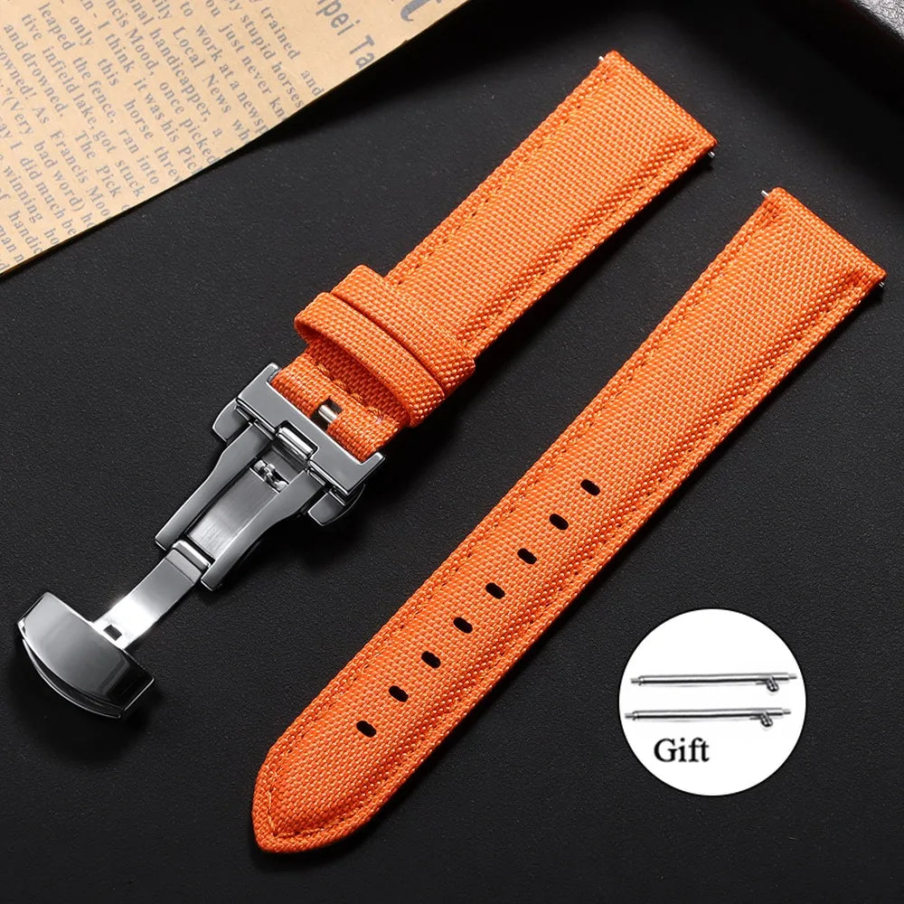 Versatile Sailcloth Watch Strap | Waterproof Nylon Quick Release Band