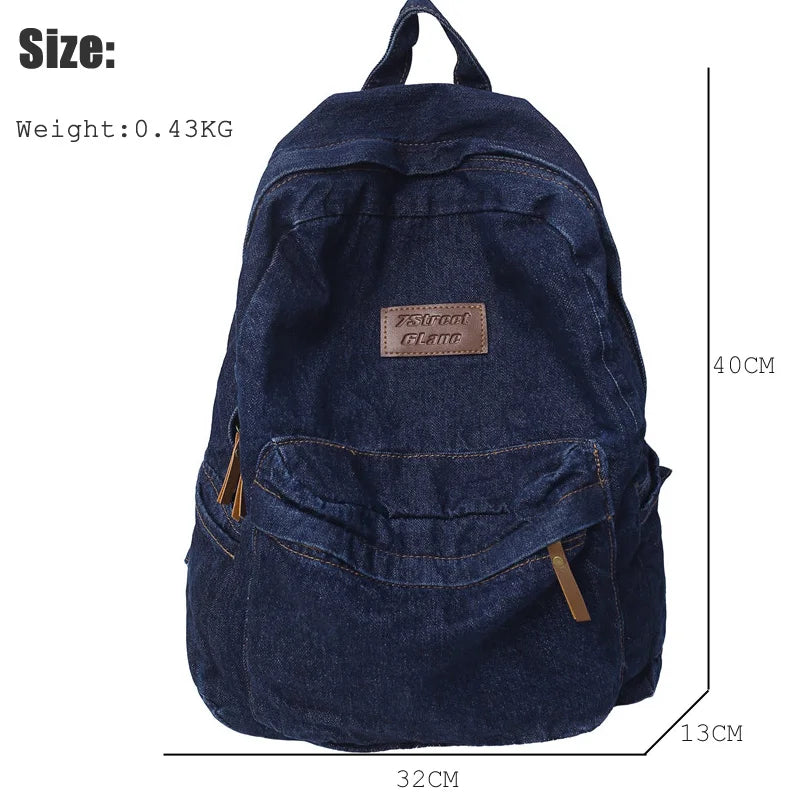 Trendy Denim Backpack for Students | Durable & Stylish Design