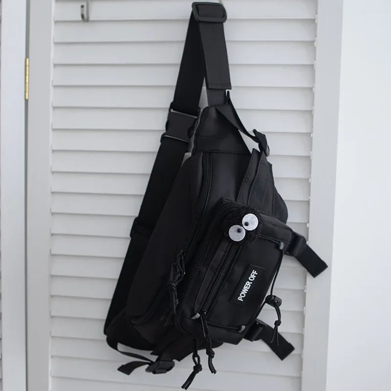 Punk Hip Hop Tactical Techwear Chest Bag Unisex Motorcycle Sport Waterproof Shoulder Crossbody Bags Outdoor Casual Fanny Pack 가방