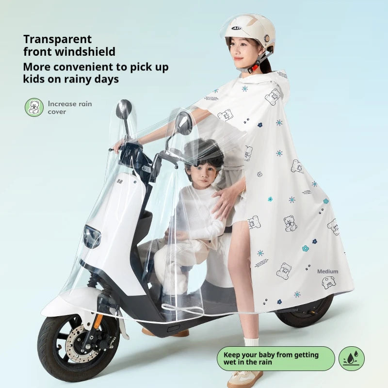 Chubasquero Grueso Transparente para Motos Eléctricas | Máxima Protección