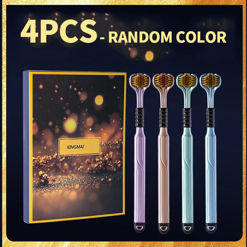 4PCS/2PCS/1PC - Three sided soft bristled toothbrush - Adult household cleaning and gingival protection advanced toothbrush
