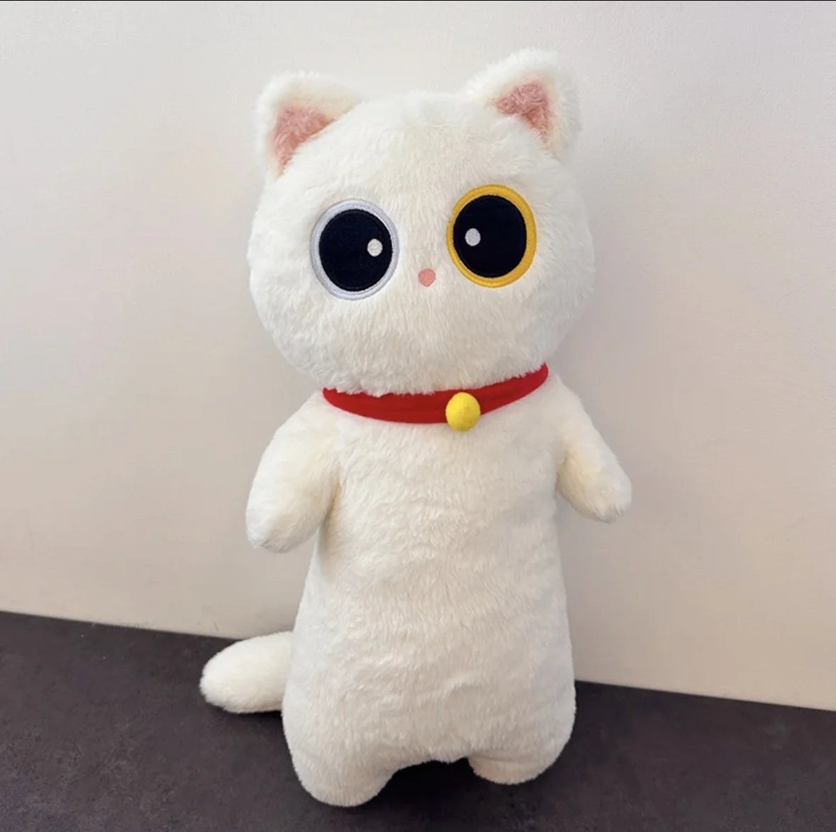 Kawaii Siamese Cat Plush Toy | Long Oblong Nap Pillow for Kids
