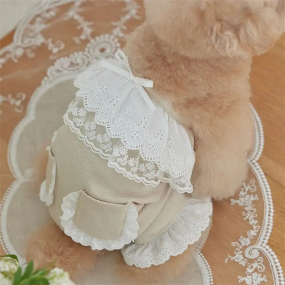 Breathable Soft Pet Lace Jumpsuit | Fashionable Dog Pajamas