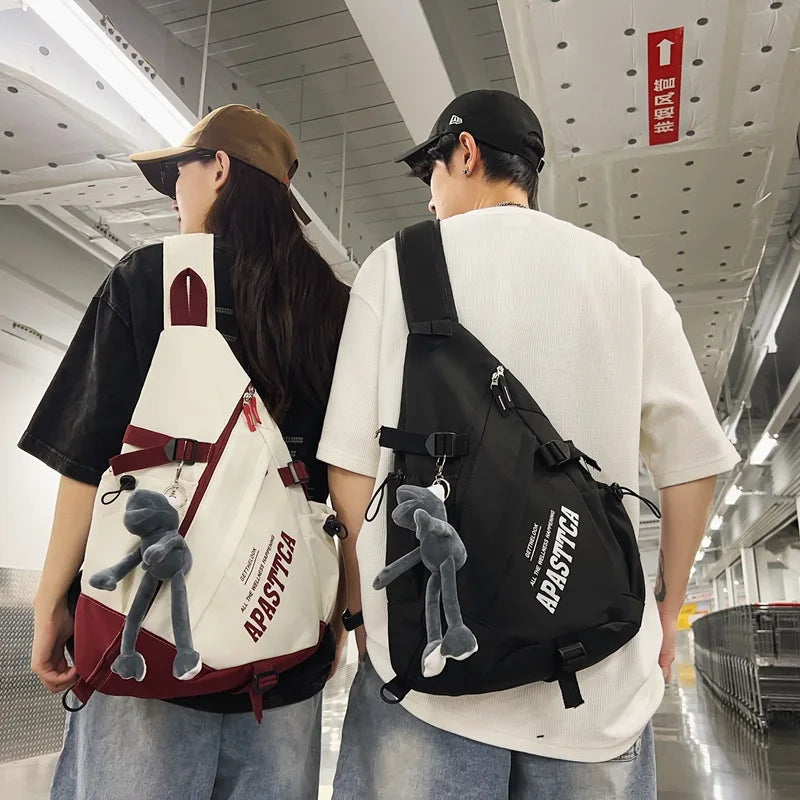 Outdoor Motorcycle Sport Travel Crossbody Bag Tactical Multifunction Waterproof Single Shoulder Backpack Unisex Casual Chest Bag
