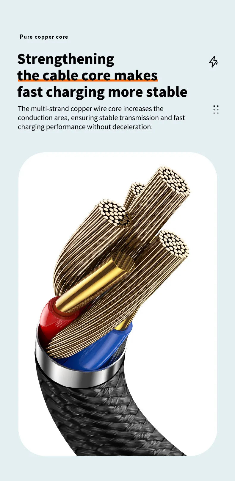 USB A to Type C LED Display Charger Cable | Fast Data Transfer
