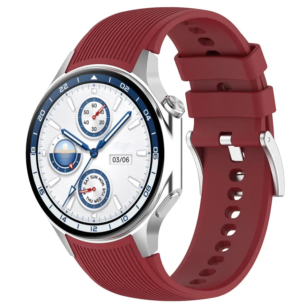 No-Gap Silicone Watch Band | Comfort Fit Sport Strap for Smartwatches