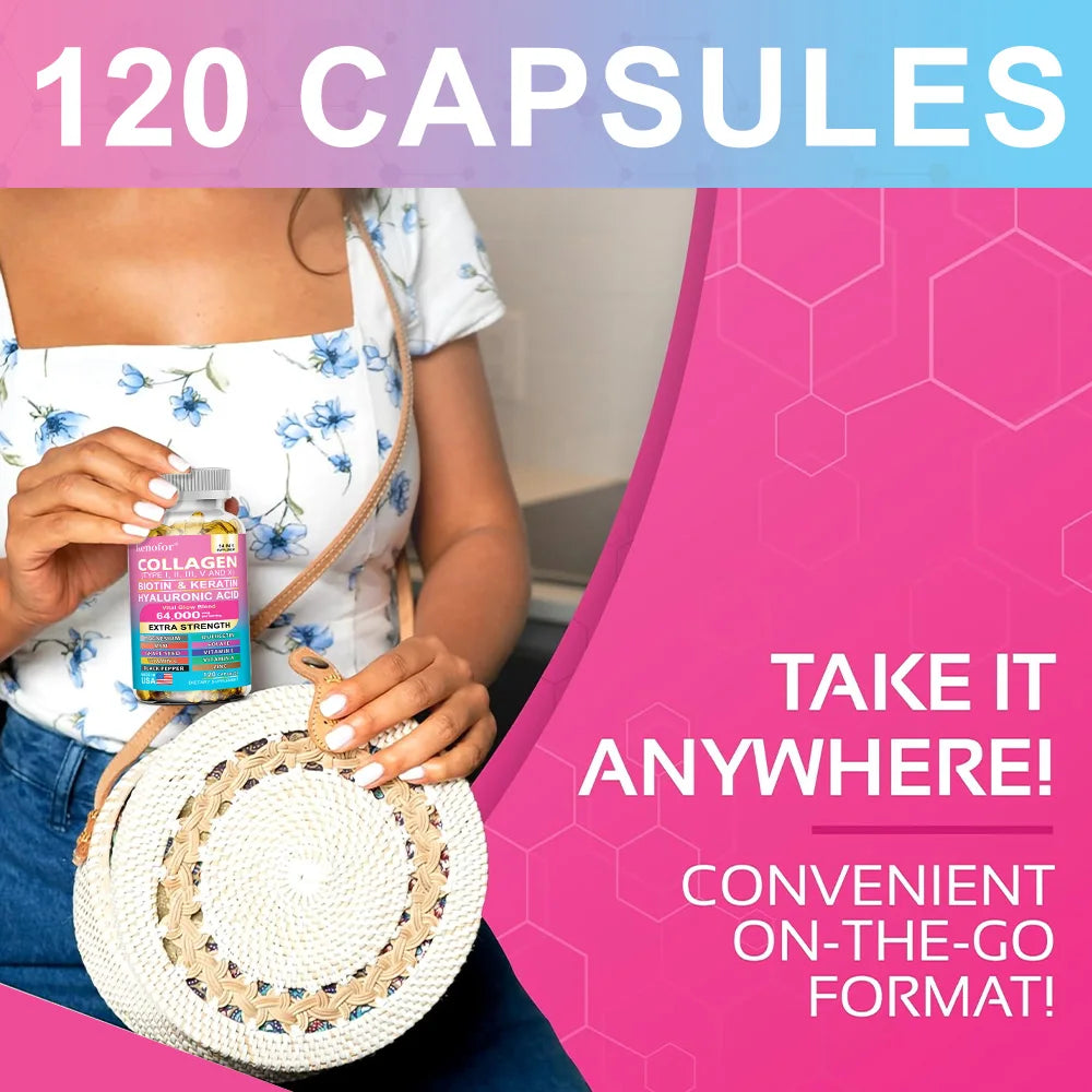 14 IN 1 Collagen Capsules - Ultimate Skin, Hair & Nail Supplement