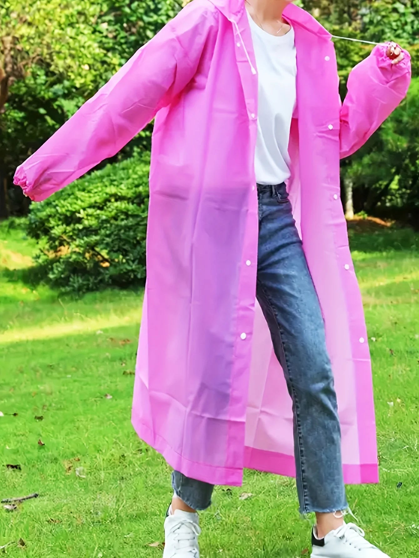 Adult Pink Raincoat | Stylish Waterproof Full-Body Gear