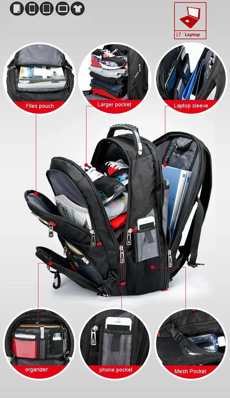 Durable Multifunctional Laptop Backpack | Water Resistant Travel Bag