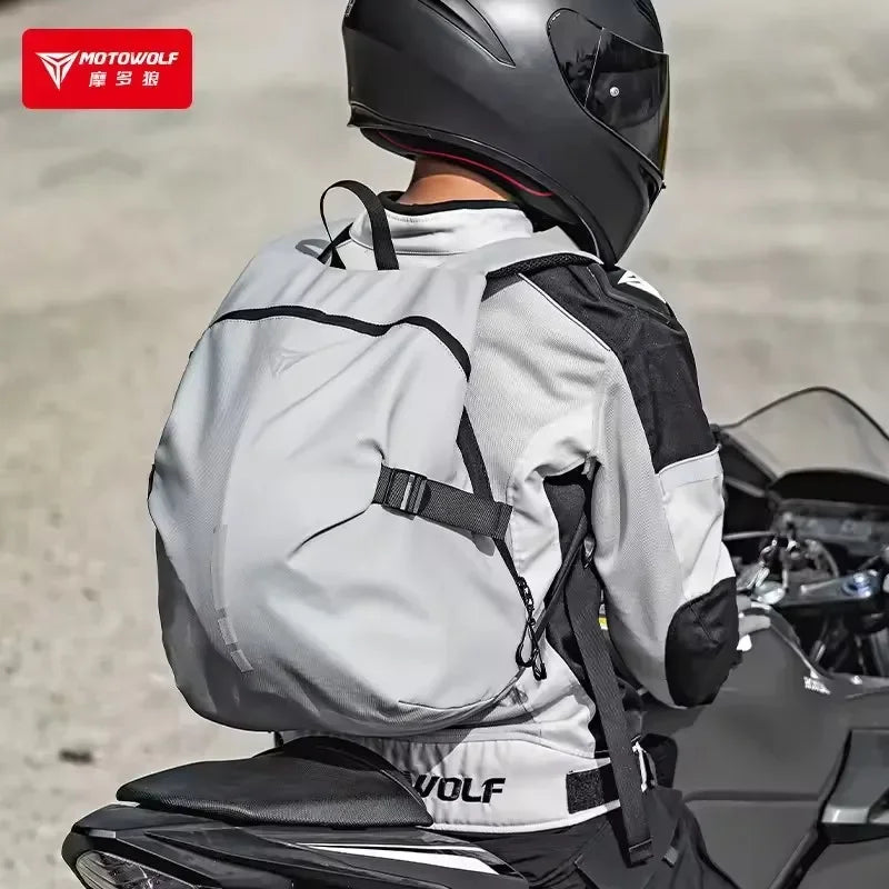 Large Capacity Motorcycle Rider Backpack | Waterproof Reflective Bag