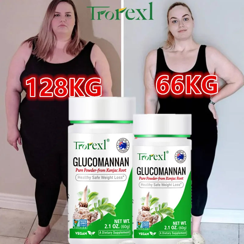 100 PCS Glucomannan Powder for Effective Weight Loss | Vegan & Gluten Free