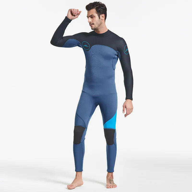 3mm Neoprene Full Sleeve Wetsuit for Men | Perfect for Water Sports